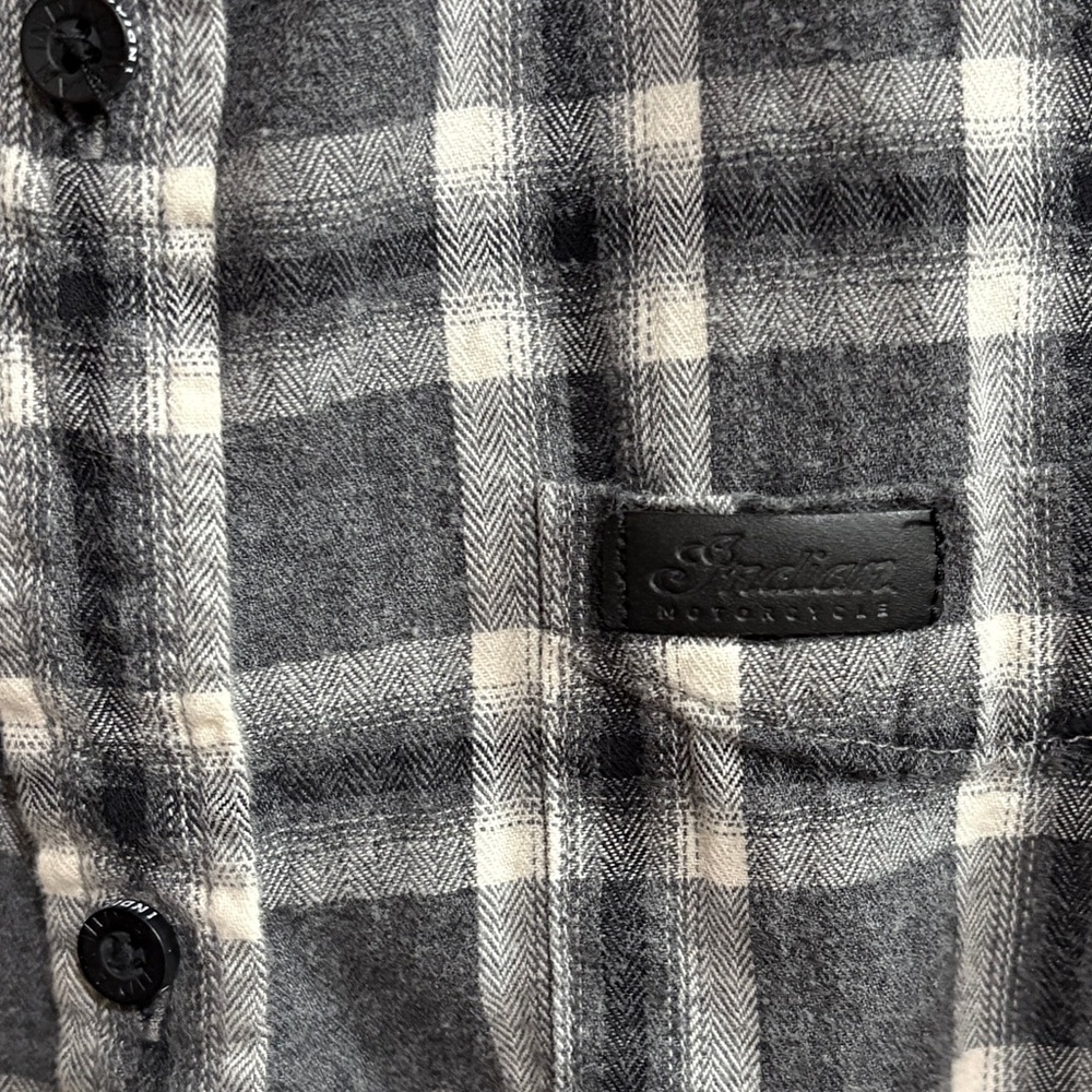 Plaid Indian Motorcycle Flannel - Picture 3 of 7
